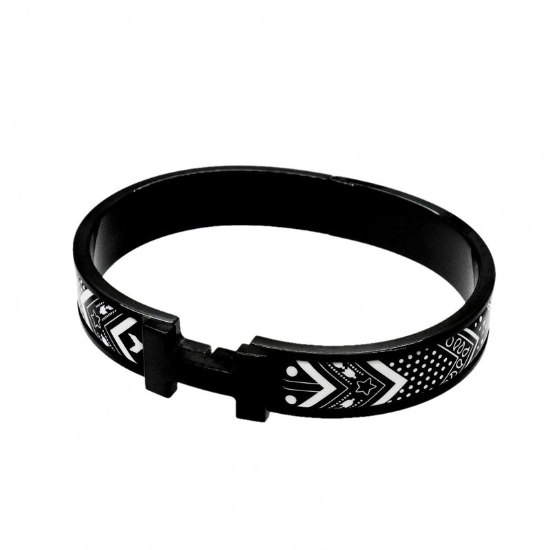 【6jgb0237】エルメス バングル クリックHH メタル ホワイト ブラック【中古】メンズ レディース ユニセックス