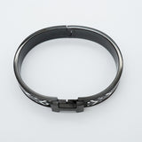 【6jgb0237】エルメス バングル クリックHH メタル ホワイト ブラック【中古】メンズ レディース ユニセックス