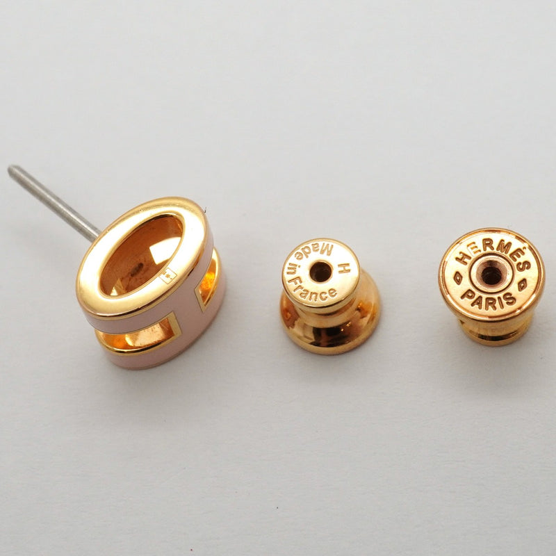 【6jgb0247-k】エルメス ピアス ミニポップアッシュ GPメッキ ゴールド ピンク【中古】レディース