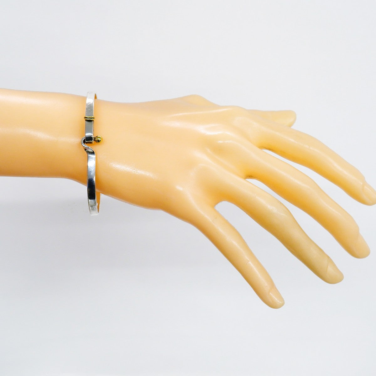 【6jgb0249-k】ティファニー バングル フック&アイ K18YG イエローゴールド シルバー925【中古】メンズ レディース ユニセックス