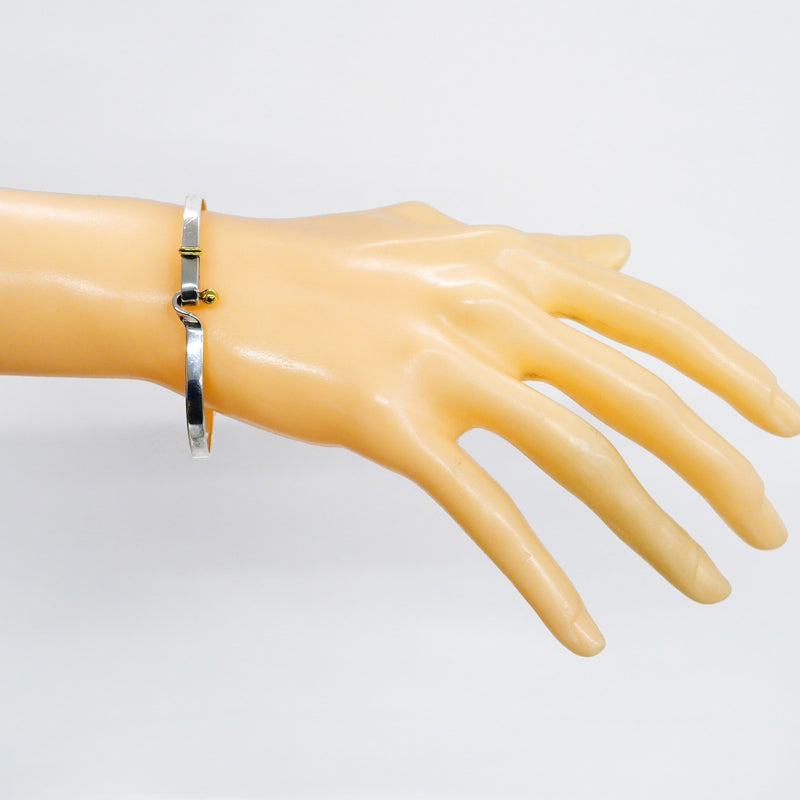 【6jgb0249-k】ティファニー バングル フック&アイ K18YG イエローゴールド シルバー925【中古】メンズ レディース ユニセックス