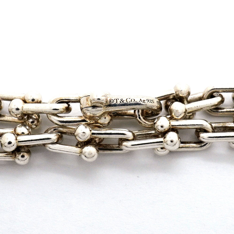 【6jgb0250-k】ティファニー ブレスレット ハードウェア/マイクロリンク シルバー925【中古】レディース