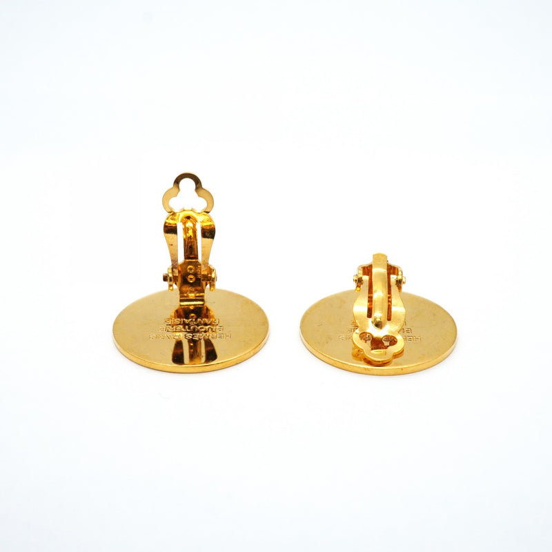 【6jgb0256-k】エルメス イヤリング セリエ GPメッキ ゴールド【中古】レディース