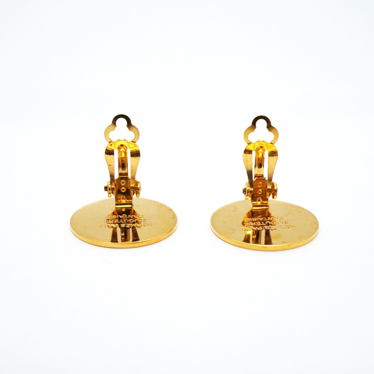 【6jgb0256-k】エルメス イヤリング セリエ GPメッキ ゴールド【中古】レディース