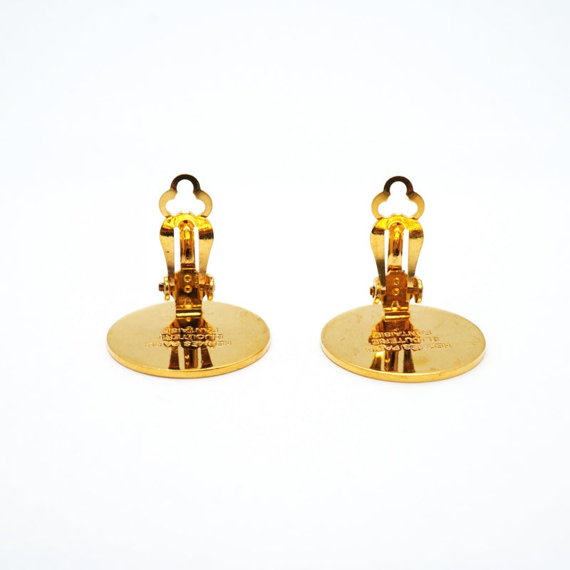 【6jgb0256-k】エルメス イヤリング セリエ GPメッキ ゴールド【中古】レディース