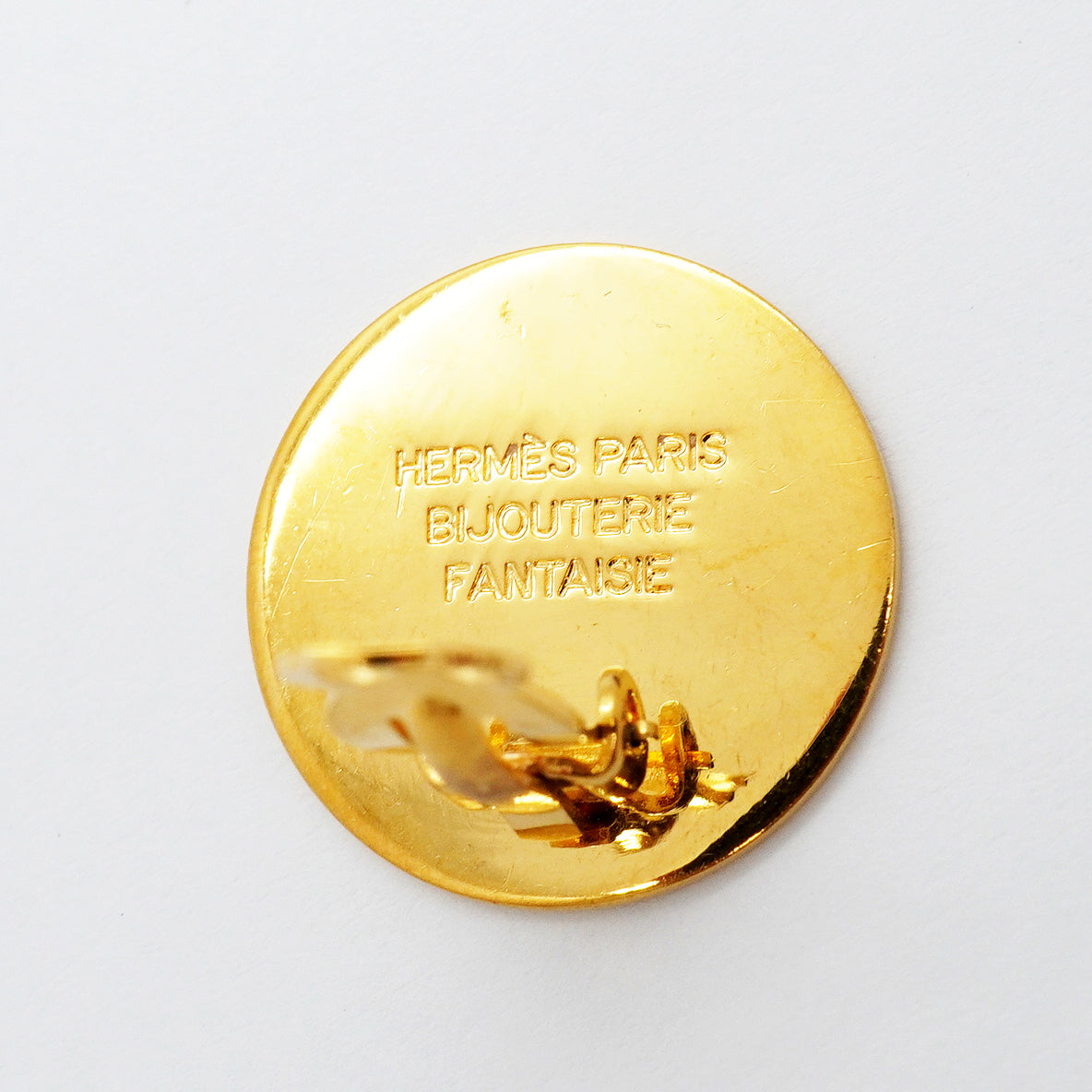 【6jgb0256-k】エルメス イヤリング セリエ GPメッキ ゴールド【中古】レディース