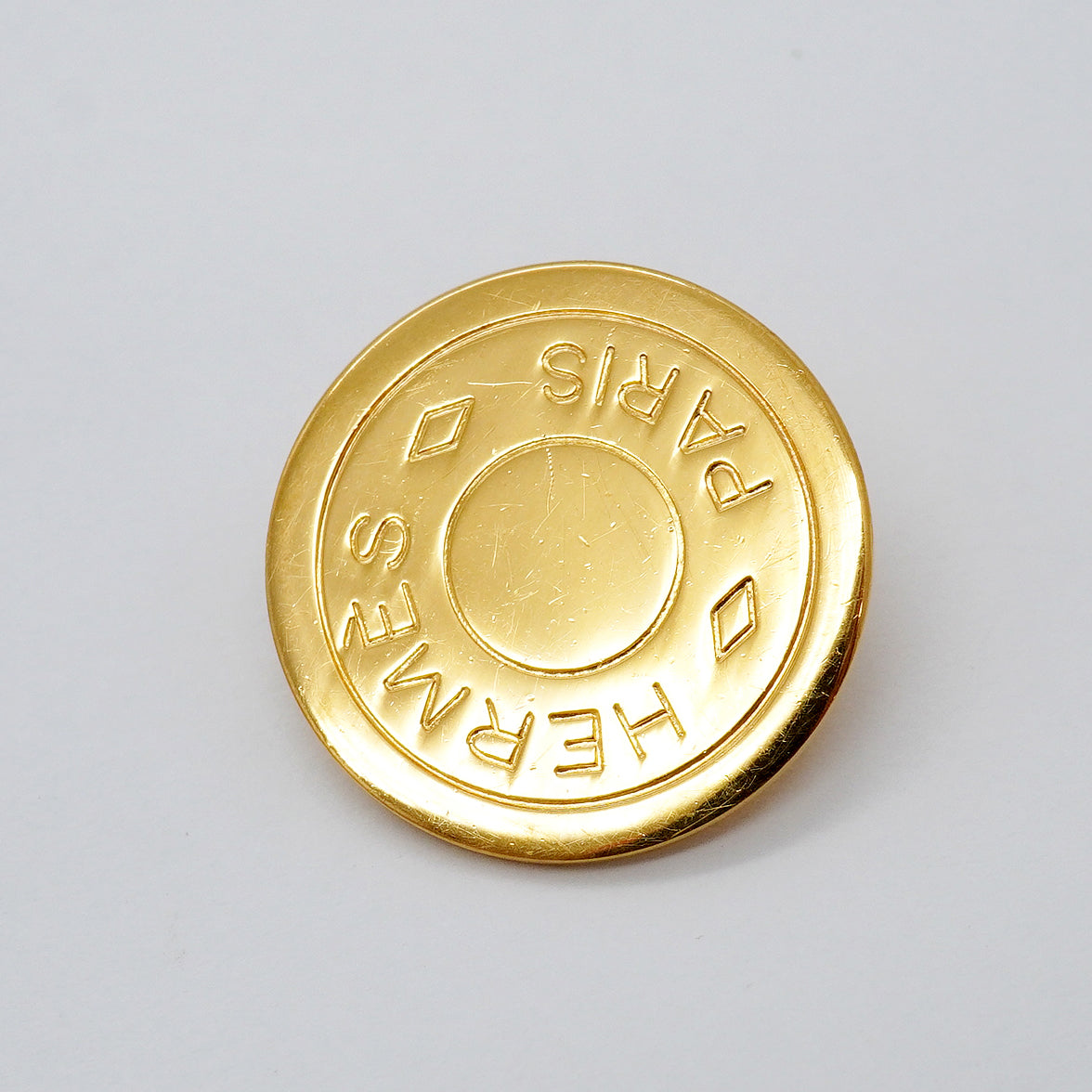 【6jgb0256-k】エルメス イヤリング セリエ GPメッキ ゴールド【中古】レディース