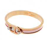 【6jgb0257-k】エルメス バングル シェーヌダンクル ミニクリック GPメッキ ピンク ピンクゴールド【中古】レディース