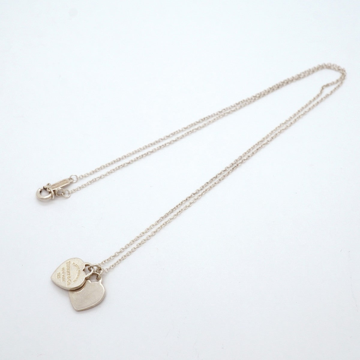 【6jgb0260-k】ティファニー ネックレス ダブルリターントゥハート シルバー925【中古】レディース