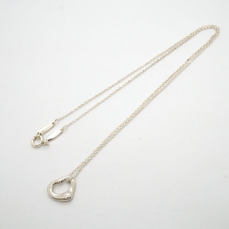 【6jgb0263-k】ティファニー ネックレス オープンハート シルバー925【中古】レディース
