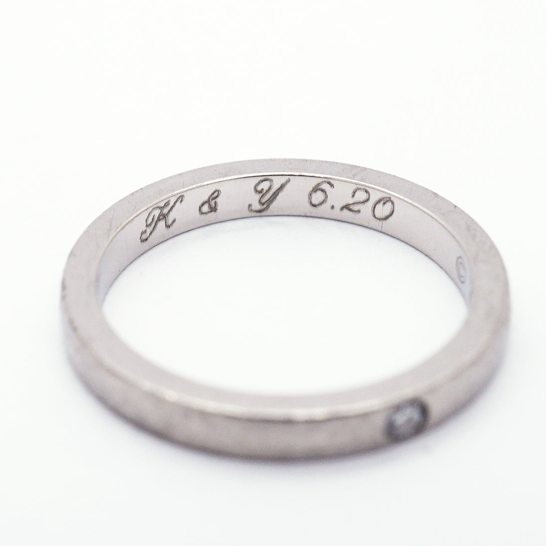 【6jgb0266】カルティエ リング バレリーナ ウェディング 1PD Pt950 プラチナ ダイヤモンド ＃45【中古】レディース