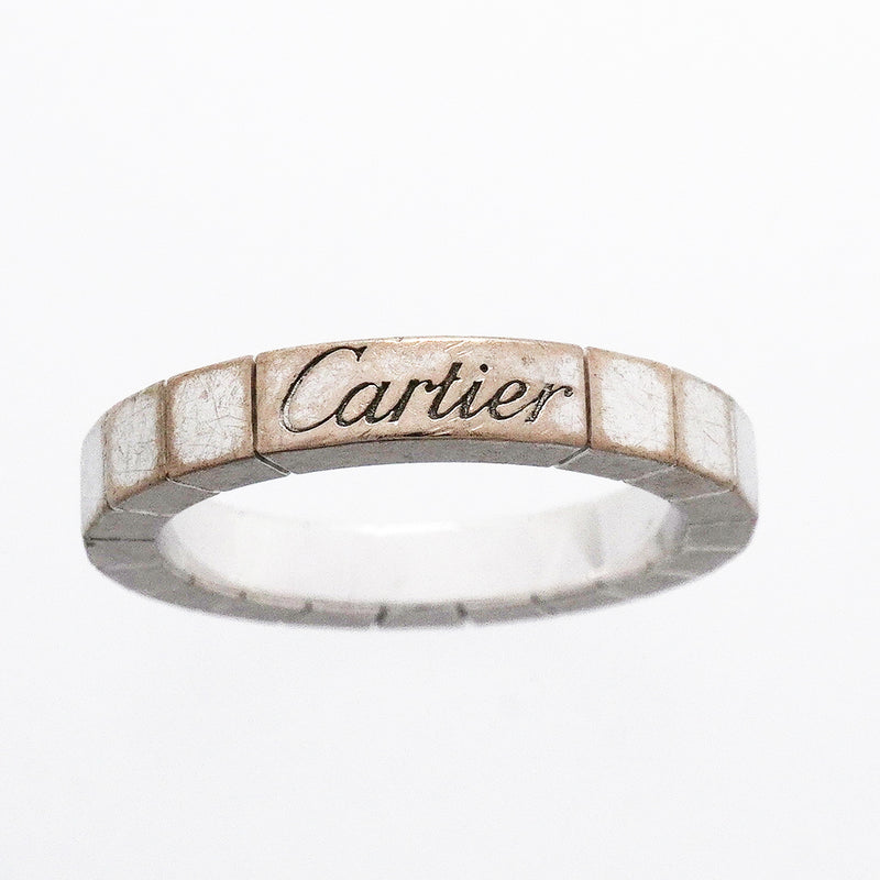 【6jgb0267】カルティエ リング ラニエール K18WG ホワイトゴールド ＃49【中古】レディース
