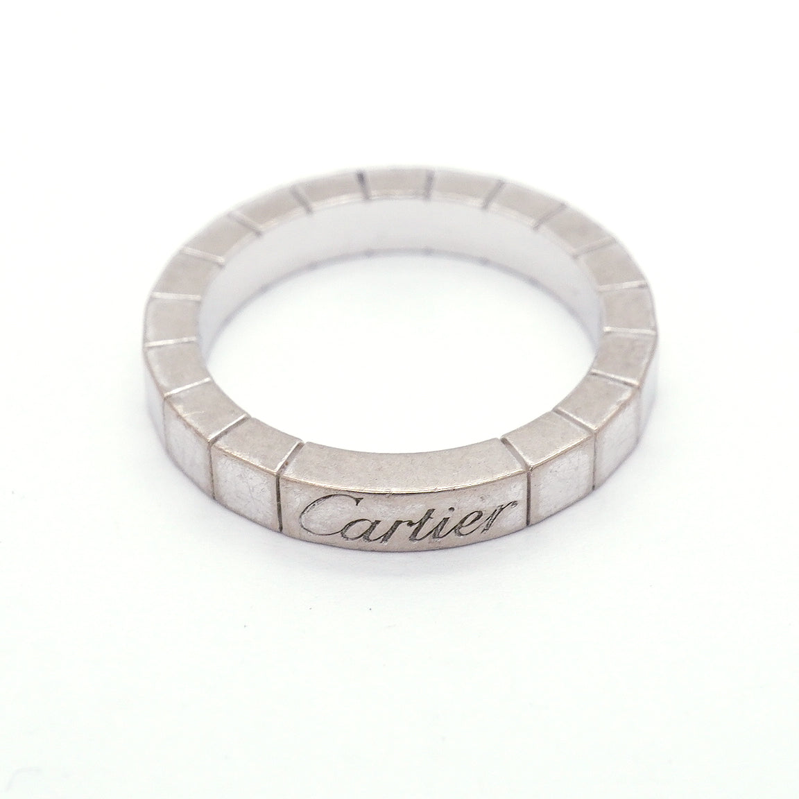 【6jgb0267】カルティエ リング ラニエール K18WG ホワイトゴールド ＃49【中古】レディース