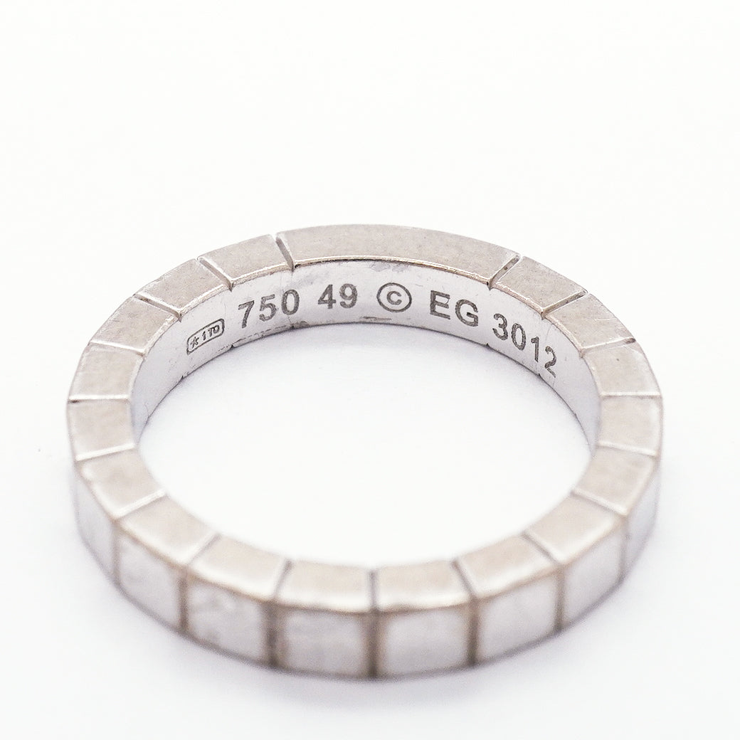 【6jgb0267】カルティエ リング ラニエール K18WG ホワイトゴールド ＃49【中古】レディース