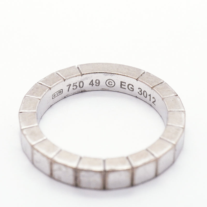 【6jgb0267】カルティエ リング ラニエール K18WG ホワイトゴールド ＃49【中古】レディース