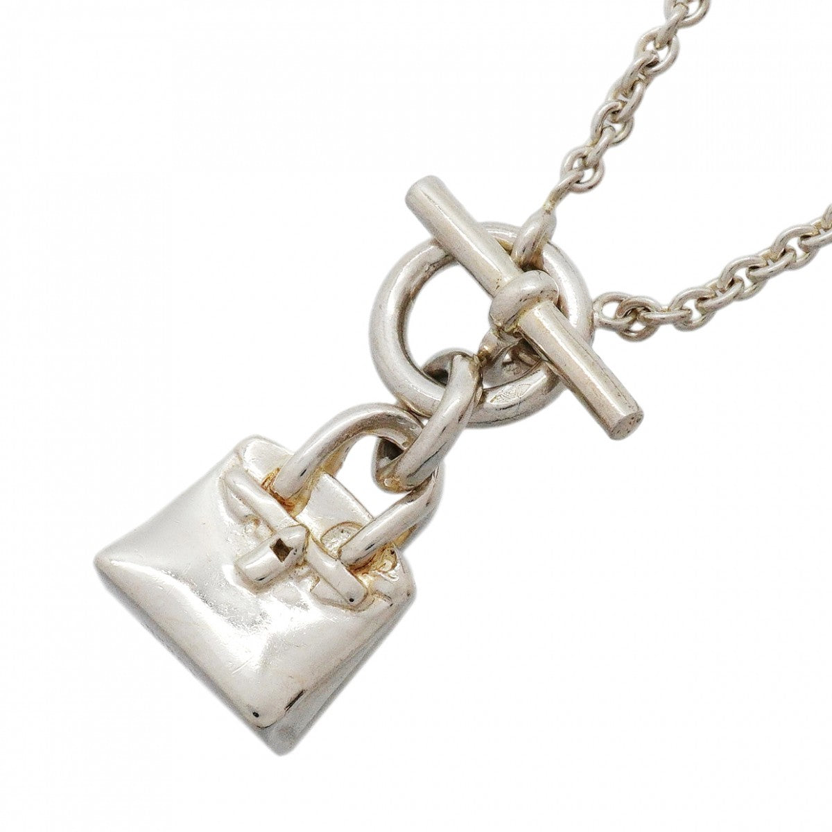 【6jgb0276】エルメス ネックレス アミュレット/バーキン シルバー925【中古】レディース