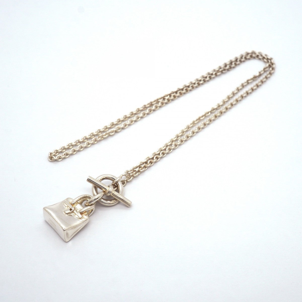 【6jgb0276】エルメス ネックレス アミュレット/バーキン シルバー925【中古】レディース