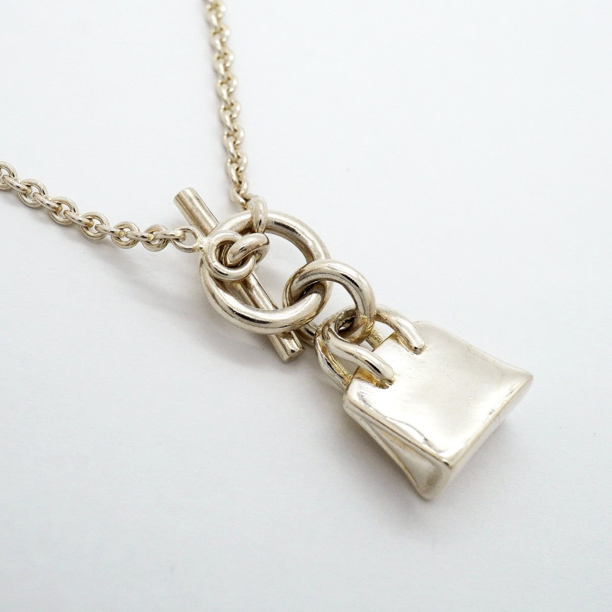 【6jgb0276】エルメス ネックレス アミュレット/バーキン シルバー925【中古】レディース