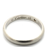 【6jgb0284】カルティエ リング クラシック 1PD Pt950 プラチナ ダイヤモンド ＃48【中古】レディース