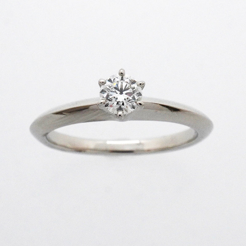 【6jgb0285】ティファニー リング ソリティア 1PD Pt950 プラチナ ダイヤモンド 0.22ct 8号【中古】レディース
