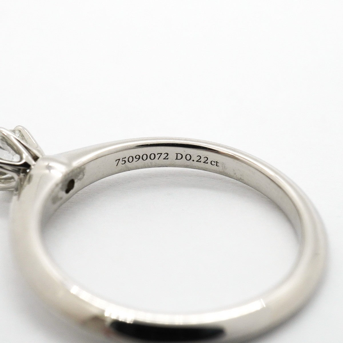 【6jgb0285】ティファニー リング ソリティア 1PD Pt950 プラチナ ダイヤモンド 0.22ct 8号【中古】レディース