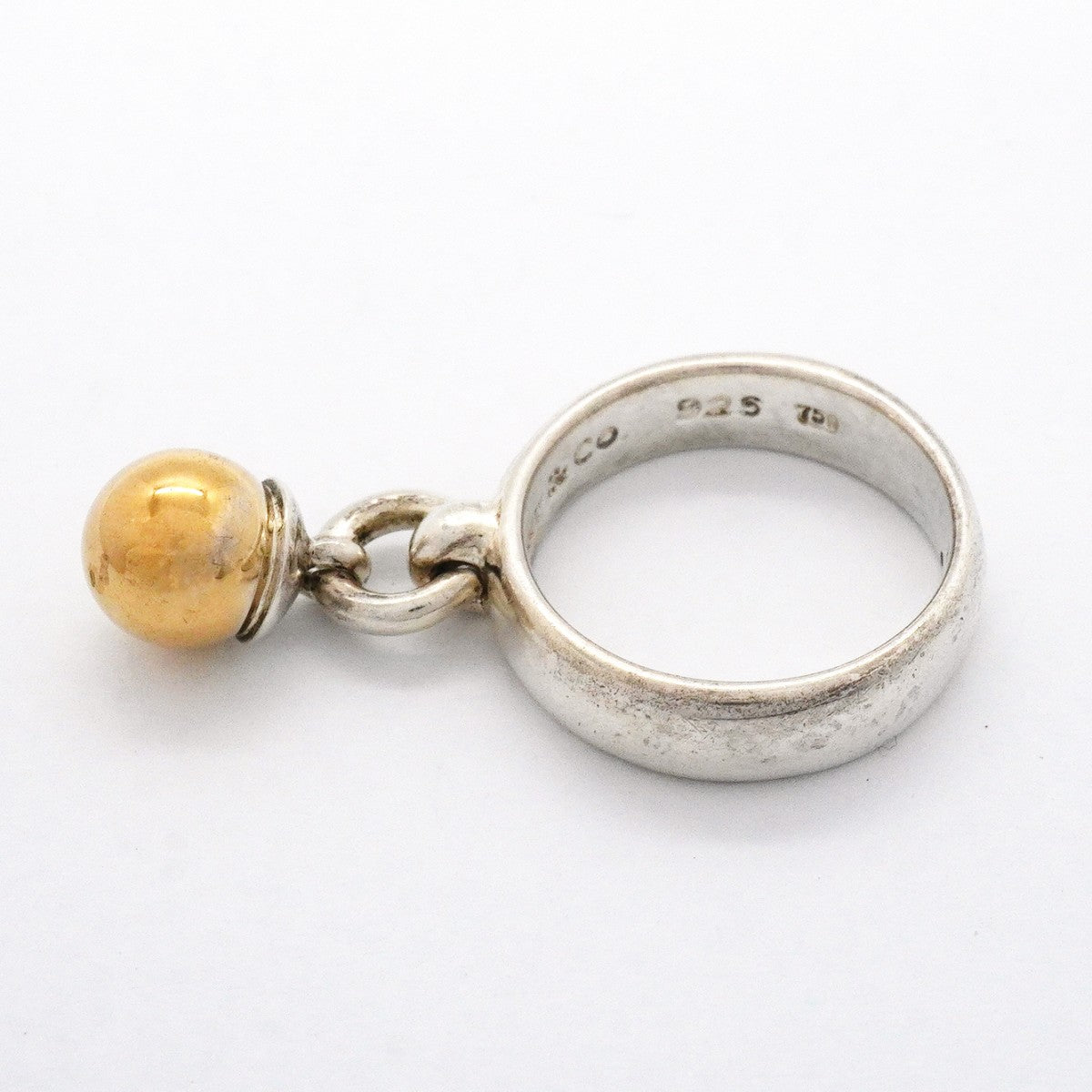 【6jgb0286】ティファニー リング ボールダンクル K18YG イエローゴールド シルバー925 11.5号【中古】レディース