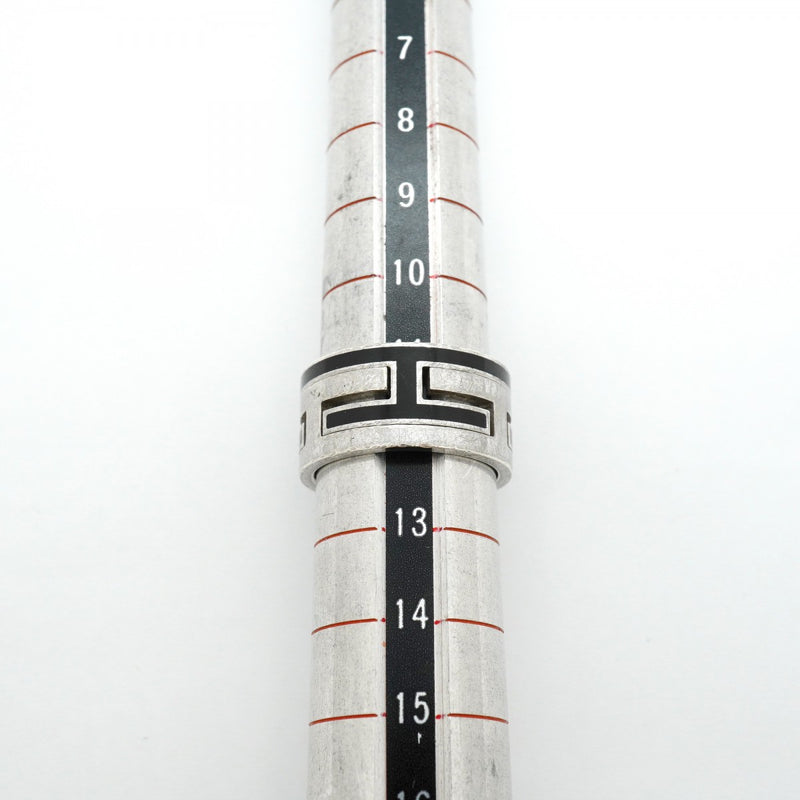 【6jgb0287】エルメス リング ムーブアッシュ シルバー925 ブラック ＃52【中古】レディース