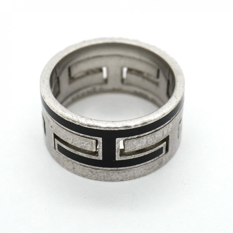 【6jgb0287】エルメス リング ムーブアッシュ シルバー925 ブラック ＃52【中古】レディース