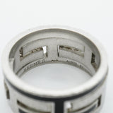 【6jgb0287】エルメス リング ムーブアッシュ シルバー925 ブラック ＃52【中古】レディース