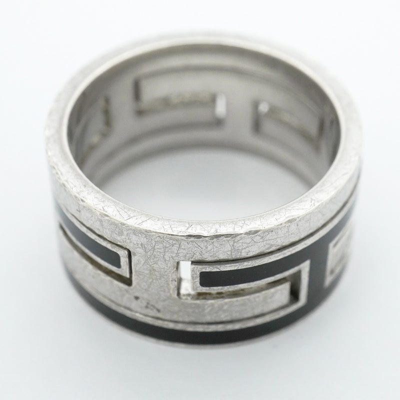 【6jgb0287】エルメス リング ムーブアッシュ シルバー925 ブラック ＃52【中古】レディース