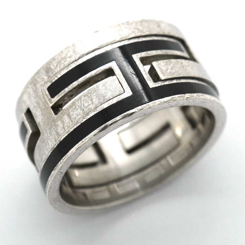 【6jgb0287】エルメス リング ムーブアッシュ シルバー925 ブラック ＃52【中古】レディース