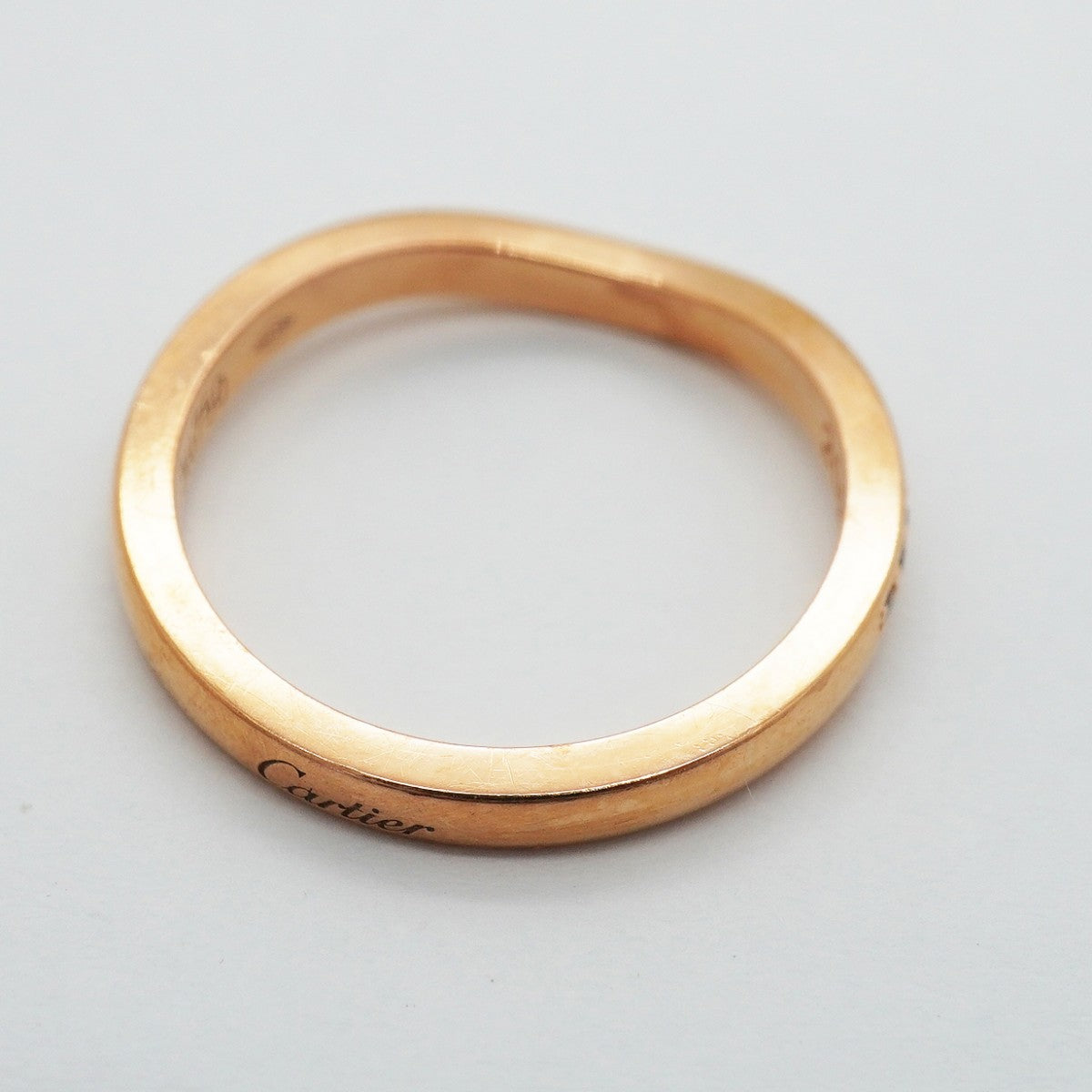 【6jgb0289】カルティエ リング バレリーナ ハーフエタニティ K18PG ピンクゴールド ダイヤモンド ＃49【中古】レディース