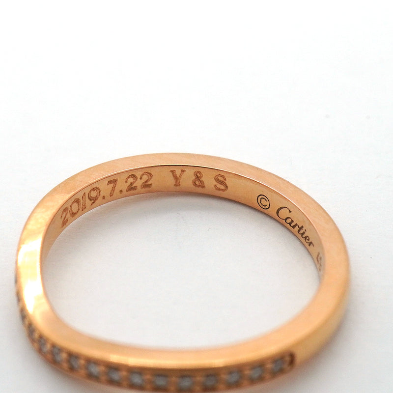 【6jgb0289】カルティエ リング バレリーナ ハーフエタニティ K18PG ピンクゴールド ダイヤモンド ＃49【中古】レディース