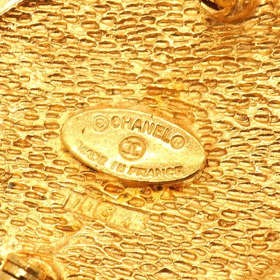 【6jgb0291】シャネル ブローチ ヴィンテージ ココマーク 菱形 GPメッキ ゴールド【中古】レディース