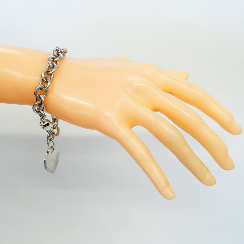 【6jgb0295】ティファニー ブレスレット ハートタグ シルバー925【中古】レディース