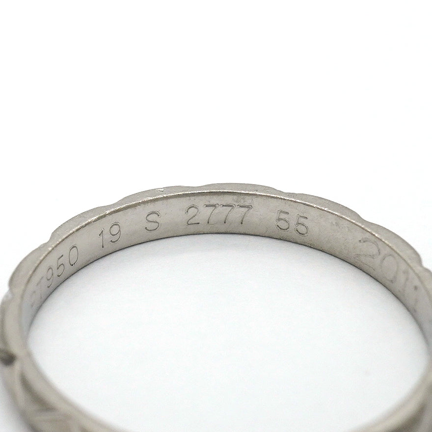 【6jgb0297】シャネル リング マトラッセ Pt950 プラチナ ＃55【中古】メンズ レディース ユニセックス