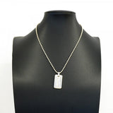 【6jgb0313-k】ティファニー ネックレス アトラス プレート/ボールチェーン シルバー925【中古】レディース