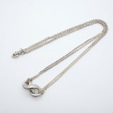 【6jgb0314-k】ティファニー ネックレス インフィニティ ダブルチェーン シルバー925【中古】レディース
