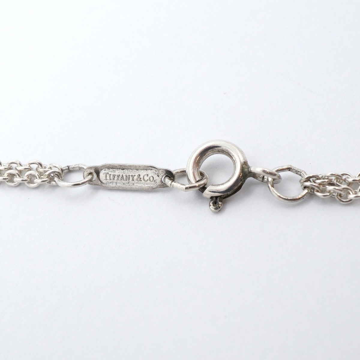 【6jgb0314-k】ティファニー ネックレス インフィニティ ダブルチェーン シルバー925【中古】レディース