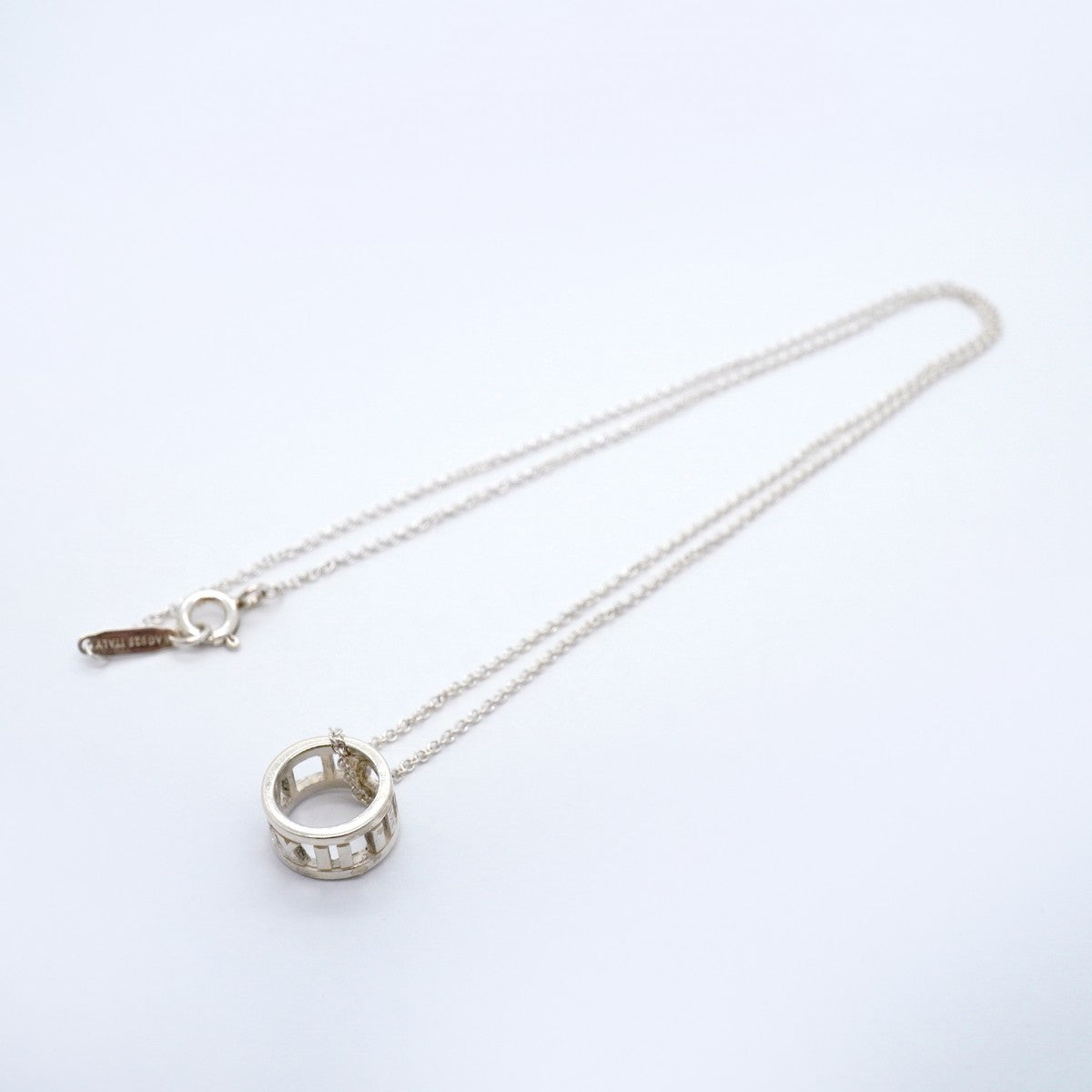 【6jgb0315-k】ティファニー ネックレス アトラス オープン シルバー925【中古】レディース