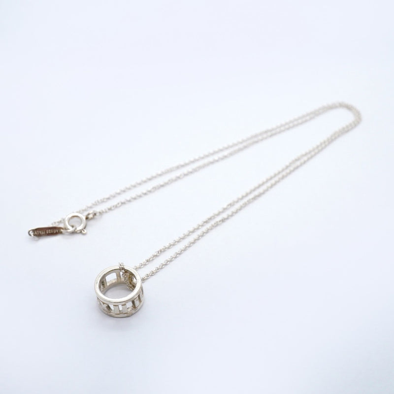 【6jgb0315-k】ティファニー ネックレス アトラス オープン シルバー925【中古】レディース