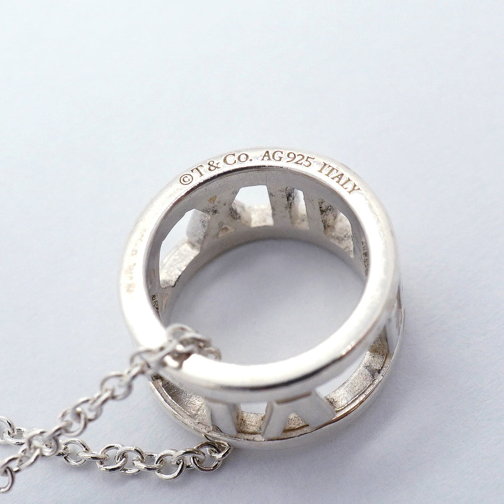 【6jgb0315-k】ティファニー ネックレス アトラス オープン シルバー925【中古】レディース