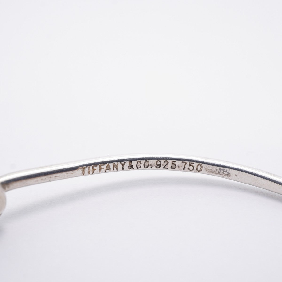 【6jgb0354-k】ティファニー バングル フック&アイ K18YG イエローゴールド シルバー925【中古】レディース