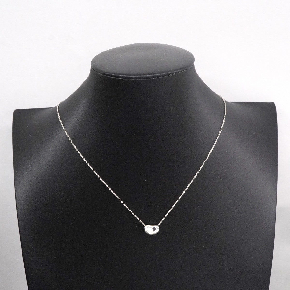 【6jgb0356-k】ティファニー ネックレス ビーン シルバー925【中古】レディース
