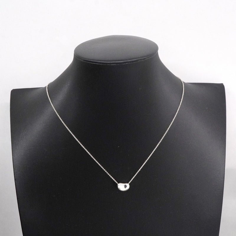 【6jgb0356-k】ティファニー ネックレス ビーン シルバー925【中古】レディース