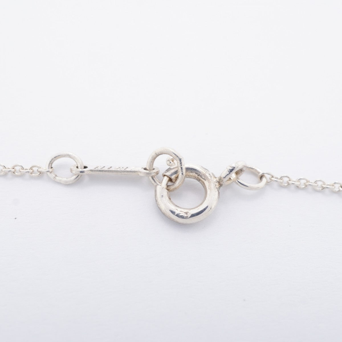 【6jgb0356-k】ティファニー ネックレス ビーン シルバー925【中古】レディース