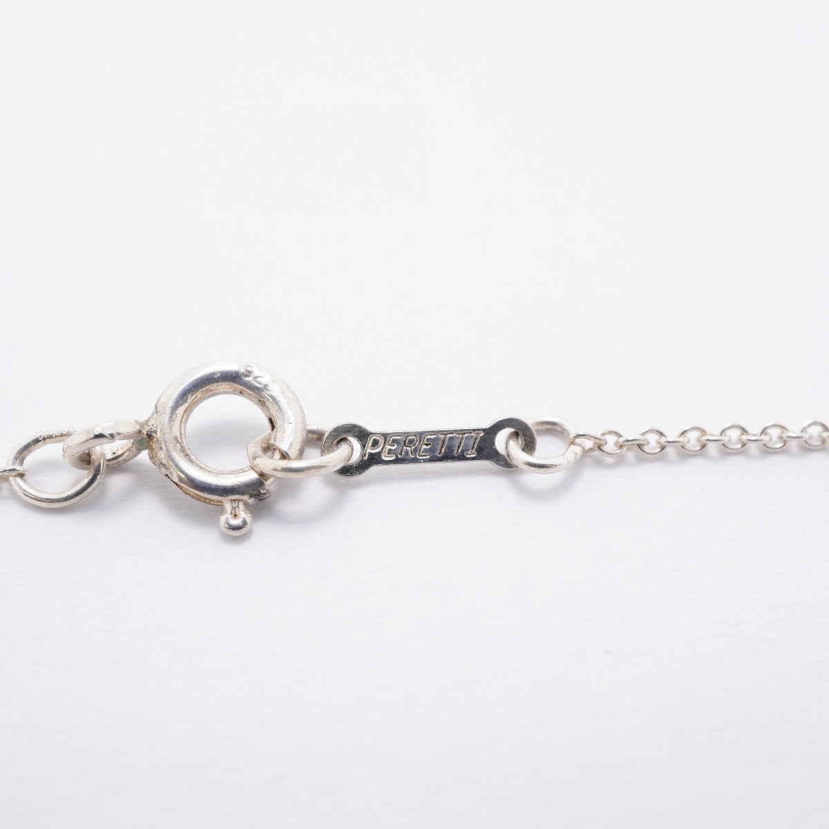 【6jgb0356-k】ティファニー ネックレス ビーン シルバー925【中古】レディース