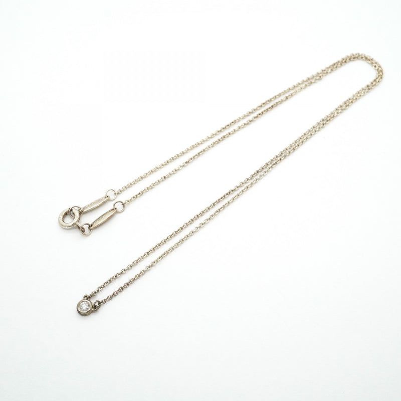 【6jgb0360-k】ティファニー ネックレス バイザヤード 1PD シルバー925 ダイヤモンド【中古】レディース