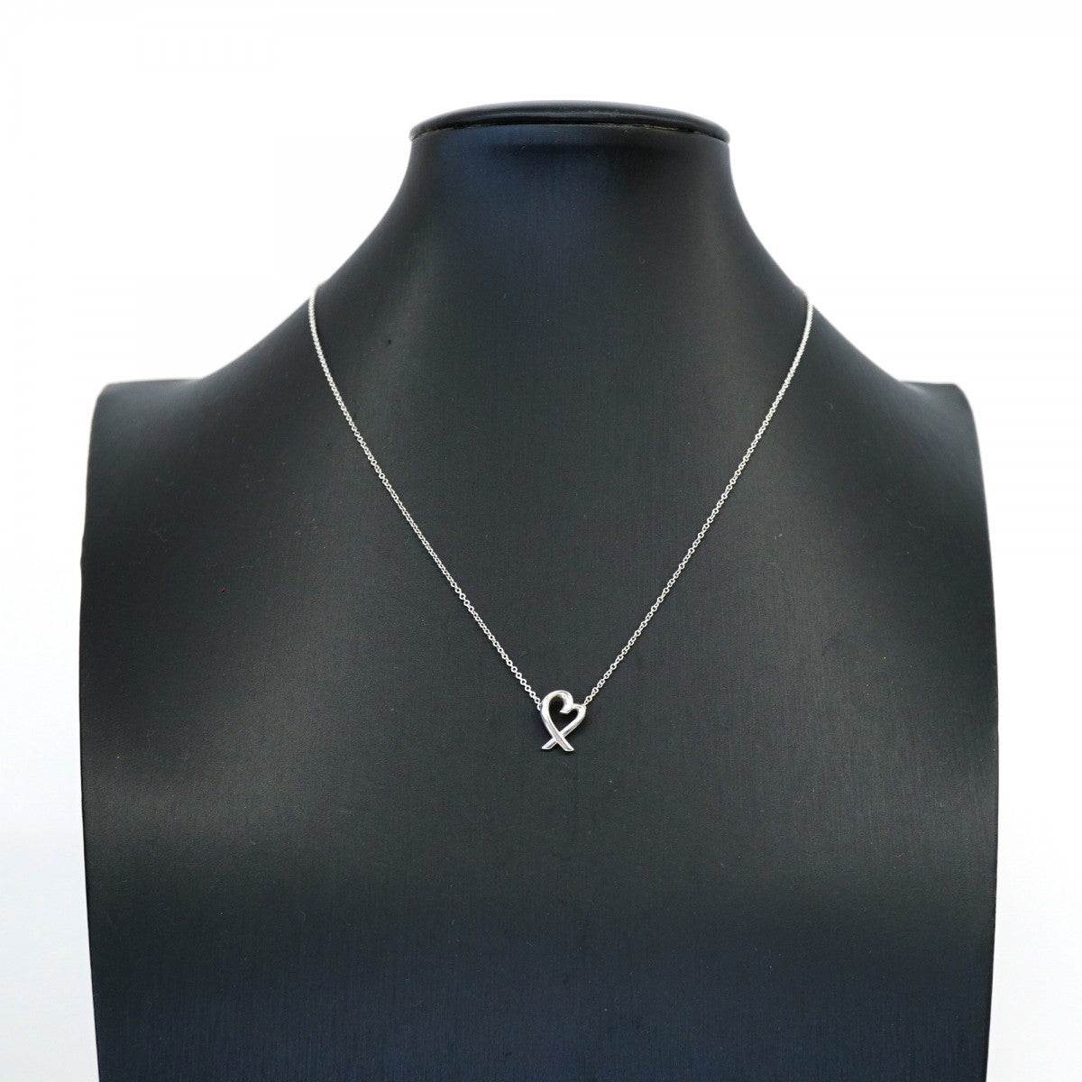 【6jgb0366-k】ティファニー ネックレス ラビングハート シルバー925【中古】レディース