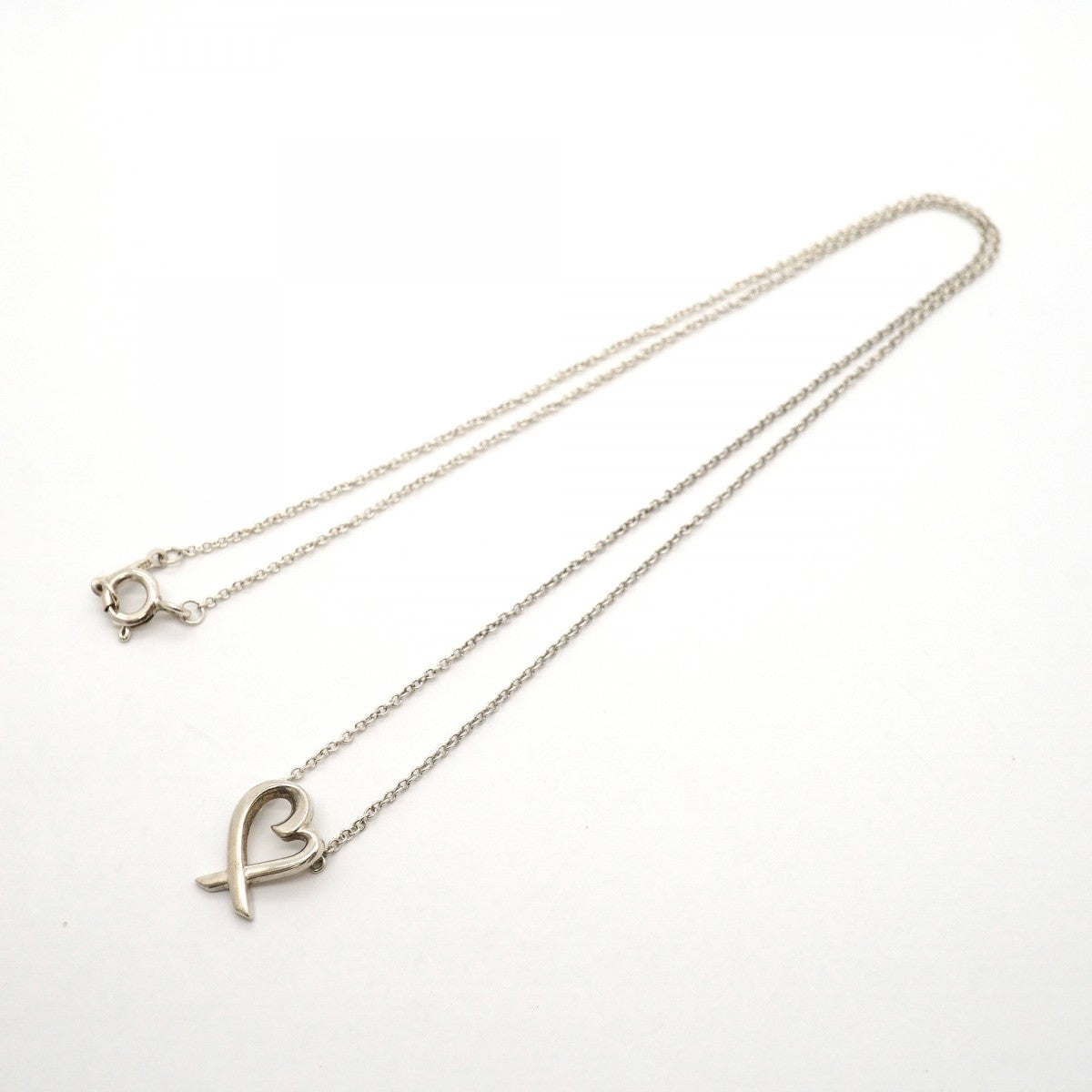 【6jgb0366-k】ティファニー ネックレス ラビングハート シルバー925【中古】レディース